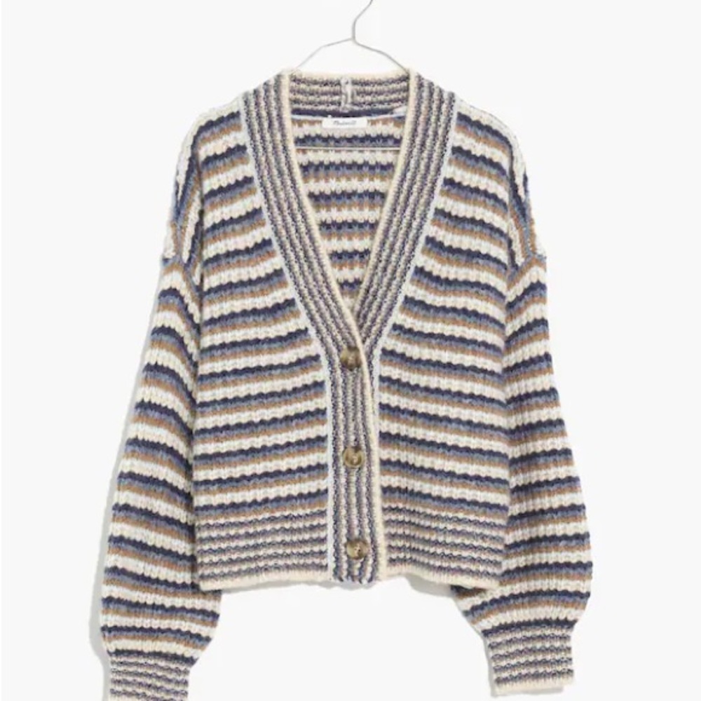 Madewell Waller Multicolor Striped Cardigan
